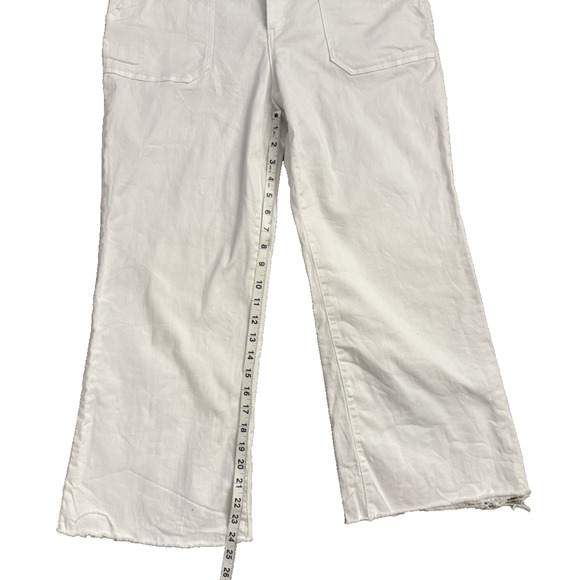 Democracy Jeans Womens Size 8 White Raw Hem Flared Ab Solution Technology - Picture 7 of 10